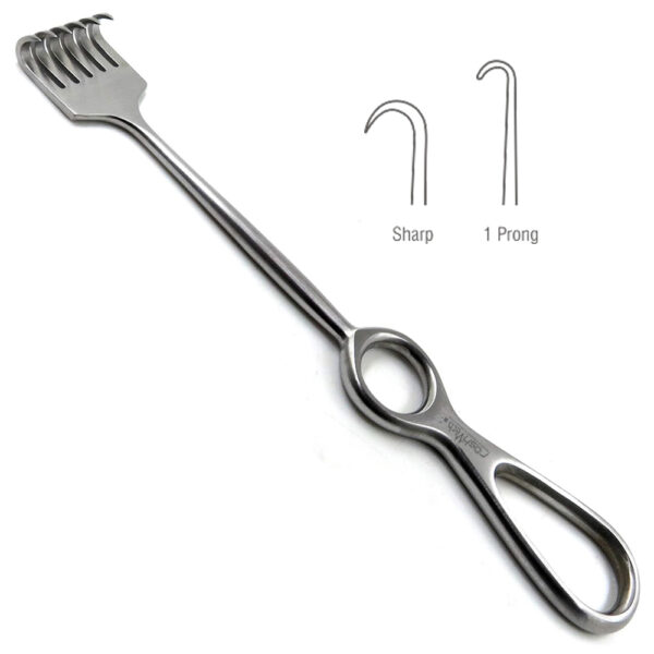 Volkmann Retractor 220 mm 1 Sharp Prong