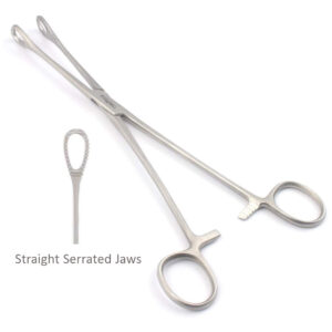 Foerster Sponge Forceps - Straight Serrated Jaws