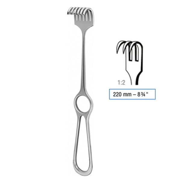 Kocher Sharp Retractor 220 mm 3 Prongs