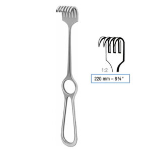 Kocher Sharp Retractor 220 mm 4 Prongs