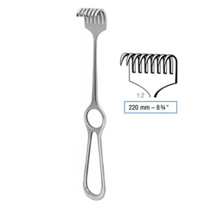 Kocher Sharp Retractor 220 mm 8 Prongs