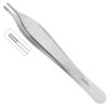 Adson Brown Tissue Forceps - 7x7 Teeth, Side Grasping, 4 3/4" (12 cm)