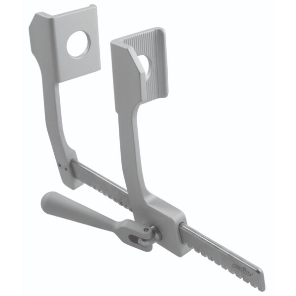 Aluminum Finochietto Spreader - Medium Adult Size, Serrated Blades, 7 1/4"