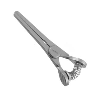 2 inch straight DeBakey bulldog clamp spring loaded by Rosh Tech