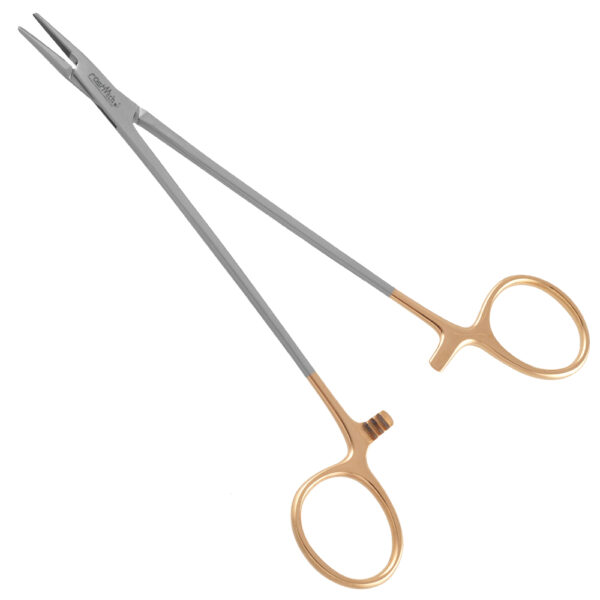 Debakey Needle Holder - Ring Handle, TC Serrated, 7" Debakey Needle Holder - Ring Handle, TC Serrated, 7"