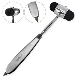 Dejerine Reflex Hammer 35cm with Needle, Dual Rubber Head, Flare Handle