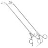 MiCasept Lung/Node Grasping Forceps - Round Ratchet, 30° Curved Down, Ø4.5mm, 300mm Working Length