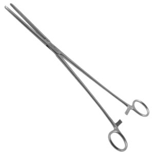 Rochester Carmalt Forceps - Long Serrations with Cross-Serrated Tip, Straight, 12"